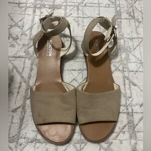 Kenneth Cole Reaction Tan Ankle-Strap Sandals